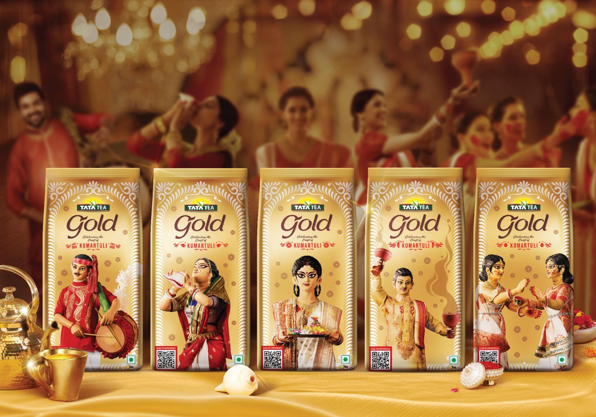 London Design Awards Winner - Tata Tea Gold Durga Puja Festive Packaging