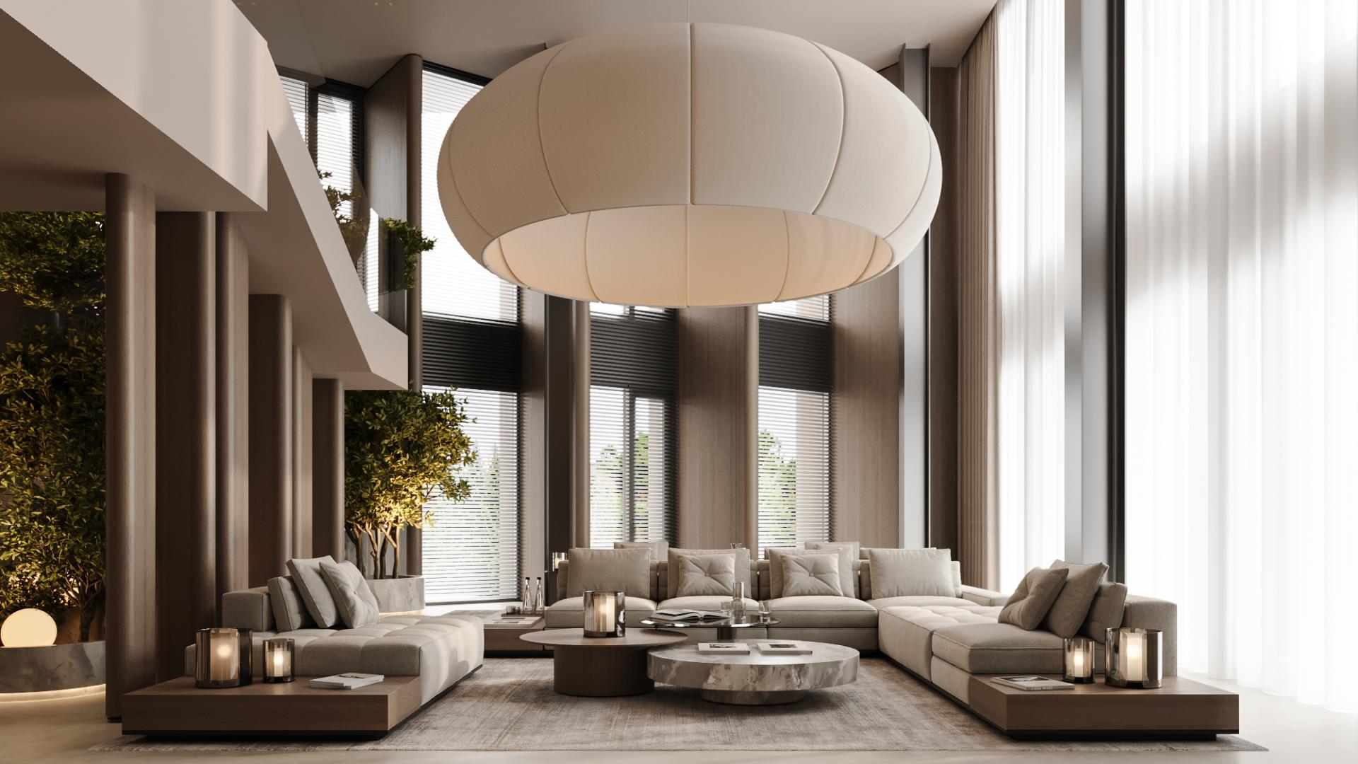 London Design Awards Winner - TWO-STOREY LIVING-ROOM IN AMODERN PENTHOUSE