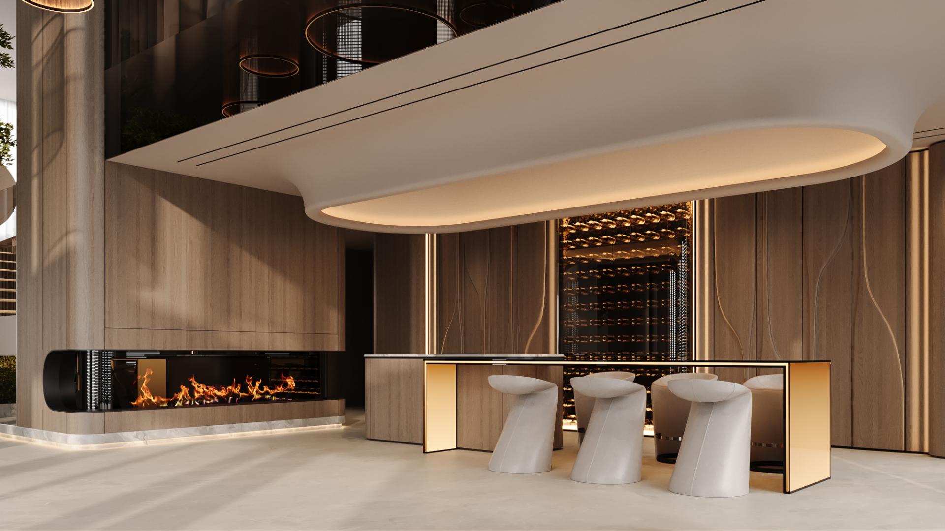 London Design Awards Winner - TWO-STOREY LIVING-ROOM IN AMODERN PENTHOUSE