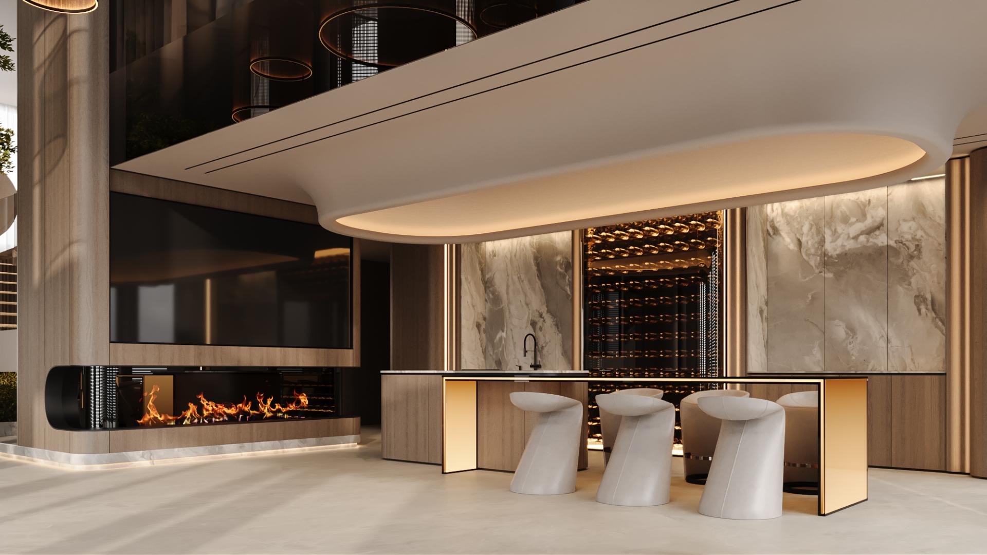 London Design Awards Winner - TWO-STOREY LIVING-ROOM IN AMODERN PENTHOUSE