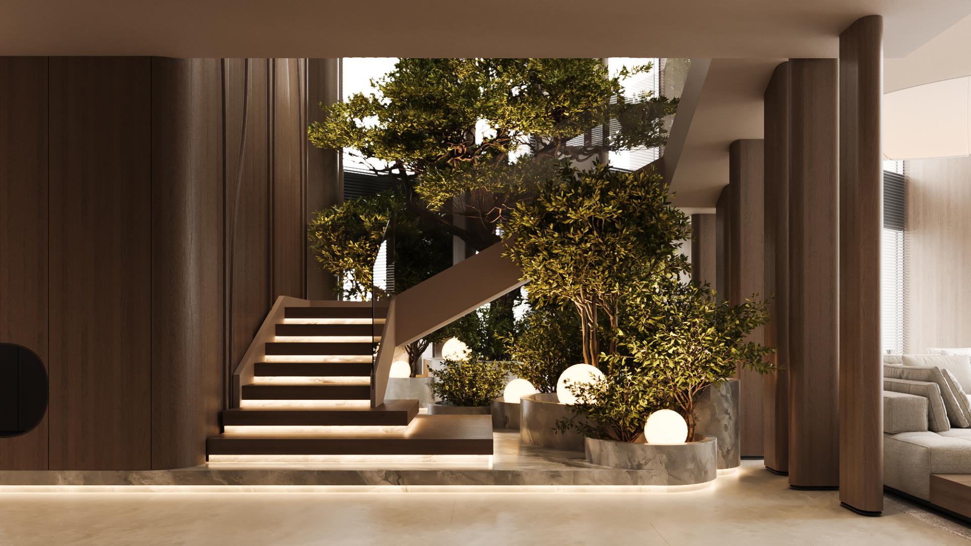 London Design Awards Winner - TWO-STOREY LIVING-ROOM IN AMODERN PENTHOUSE