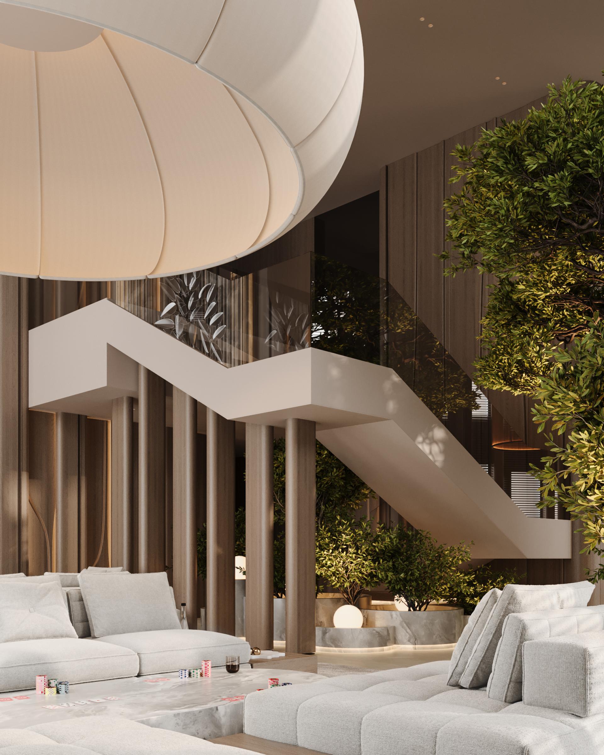 London Design Awards Winner - TWO-STOREY LIVING-ROOM IN AMODERN PENTHOUSE