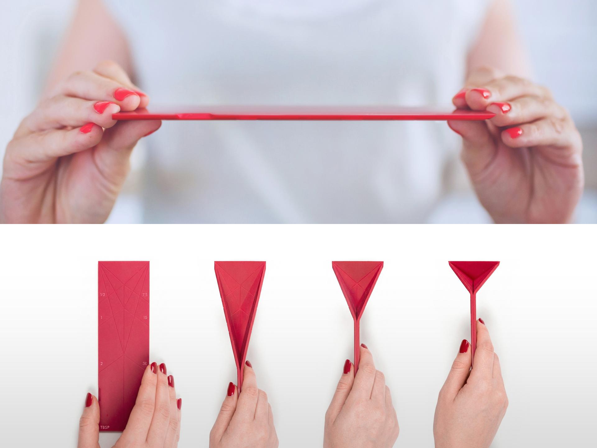 London Design Awards Winner - Polygons flat 3-in-1 Measuring Spoon 