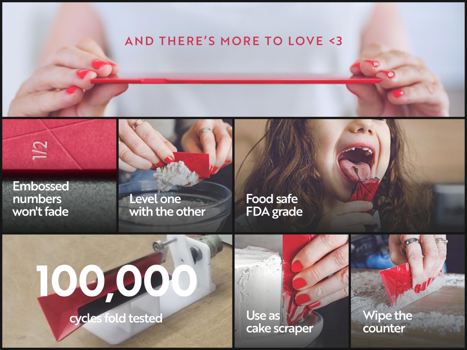 London Design Awards Winner - Polygons flat 3-in-1 Measuring Spoon 