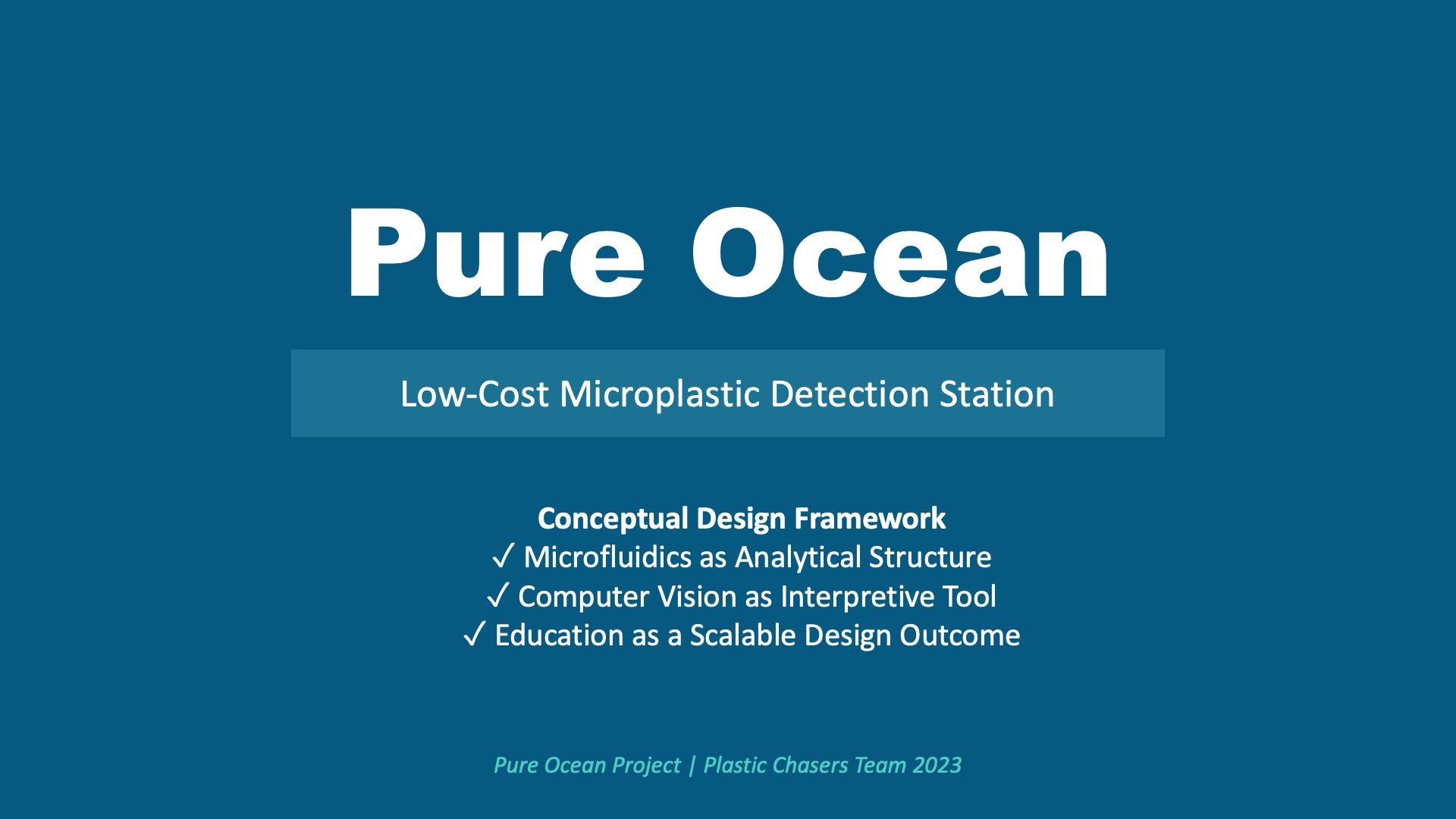 London Design Awards Winner - Pure Ocean-Low-Cost Microplastic Detection Station
