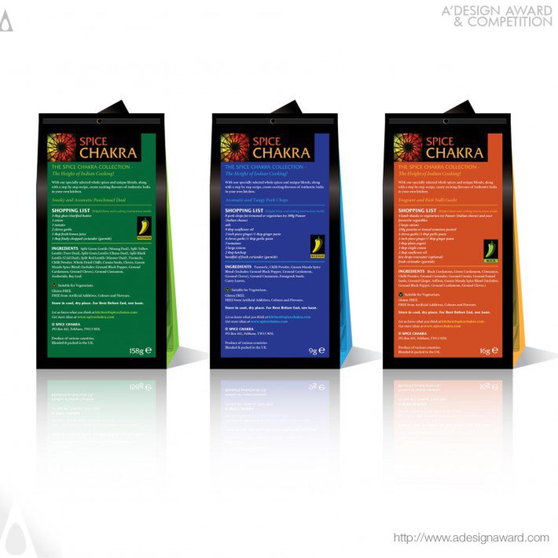 London Design Awards Winner - Spice Chakra Indian Recipe Pack