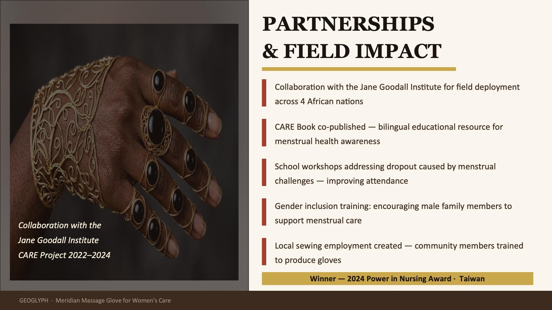 London Design Awards Winner - GEOGLYPH: Meridian Massage Glove for Women's Care