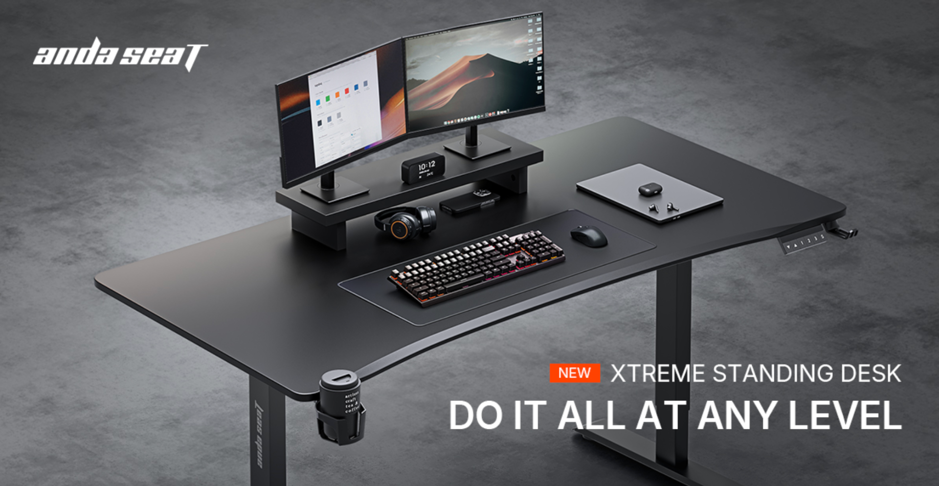 London Design Awards Winner - AndaSeat Xtreme Series: The Clutter-Free Standing Desk