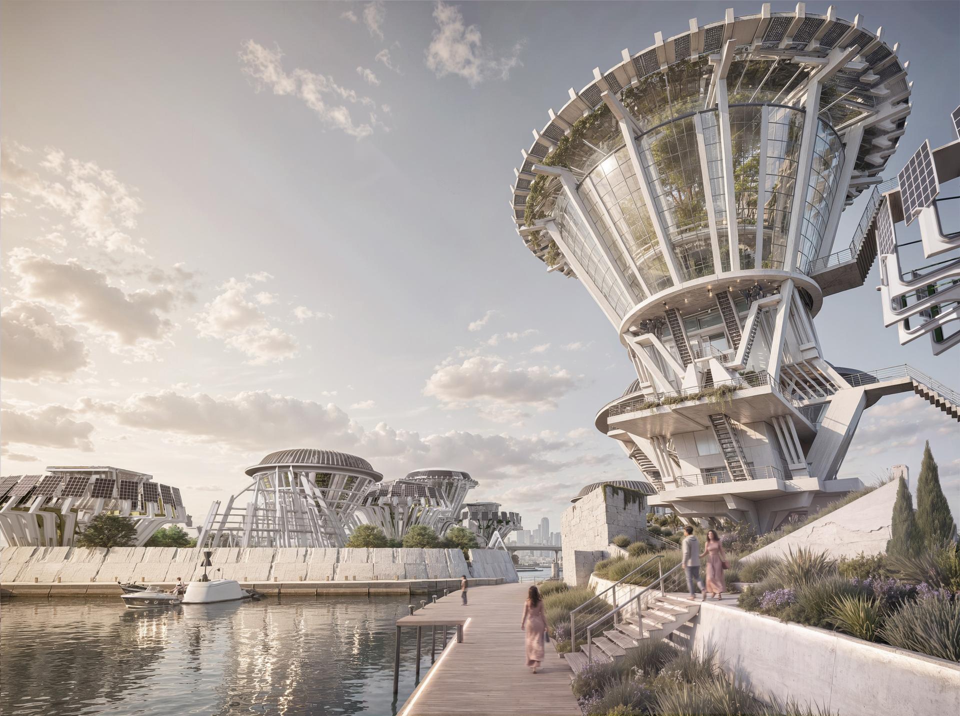 London Design Awards Winner - Governors Island: Self-Sustaining Micro Ecological Island