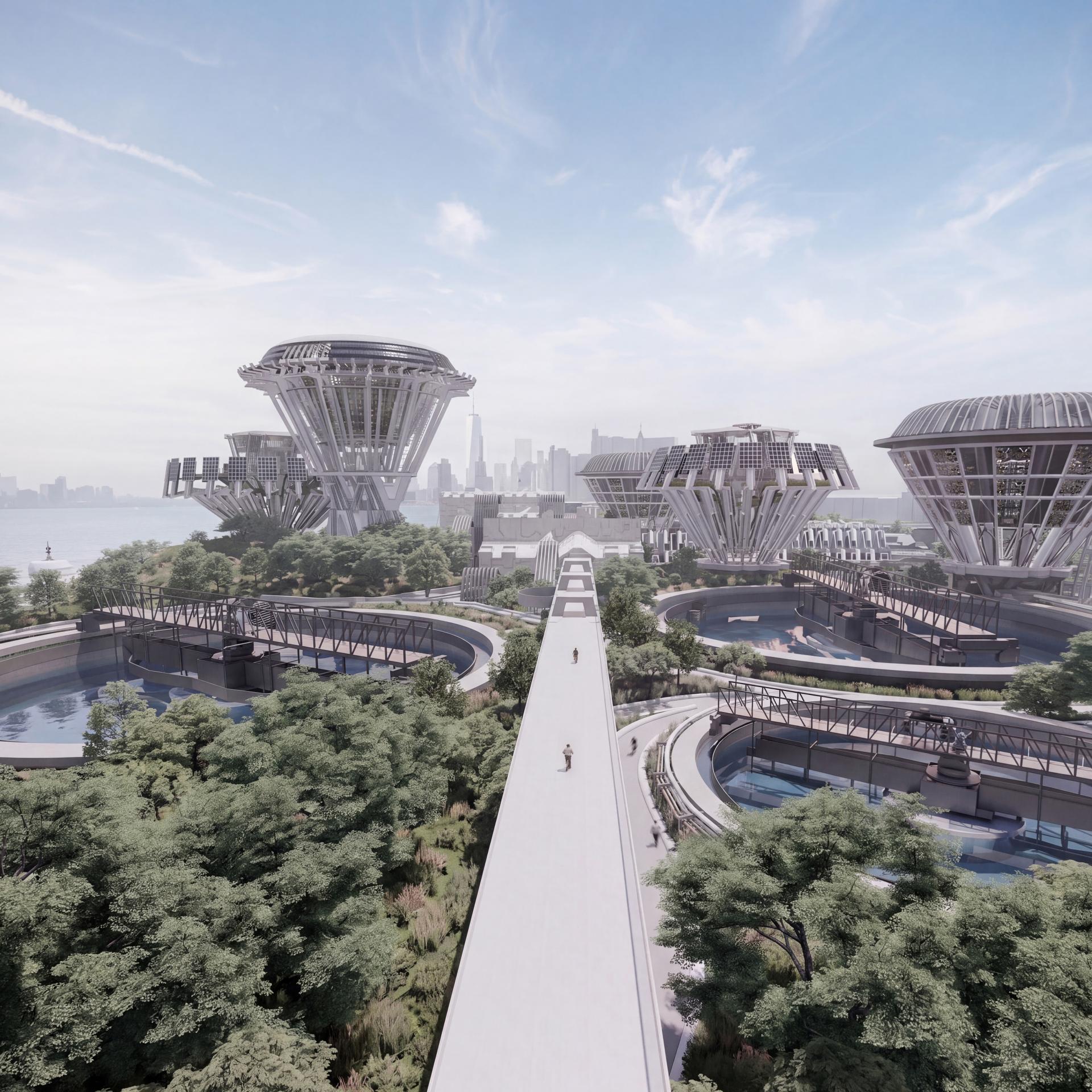 London Design Awards Winner - Governors Island: Self-Sustaining Micro Ecological Island