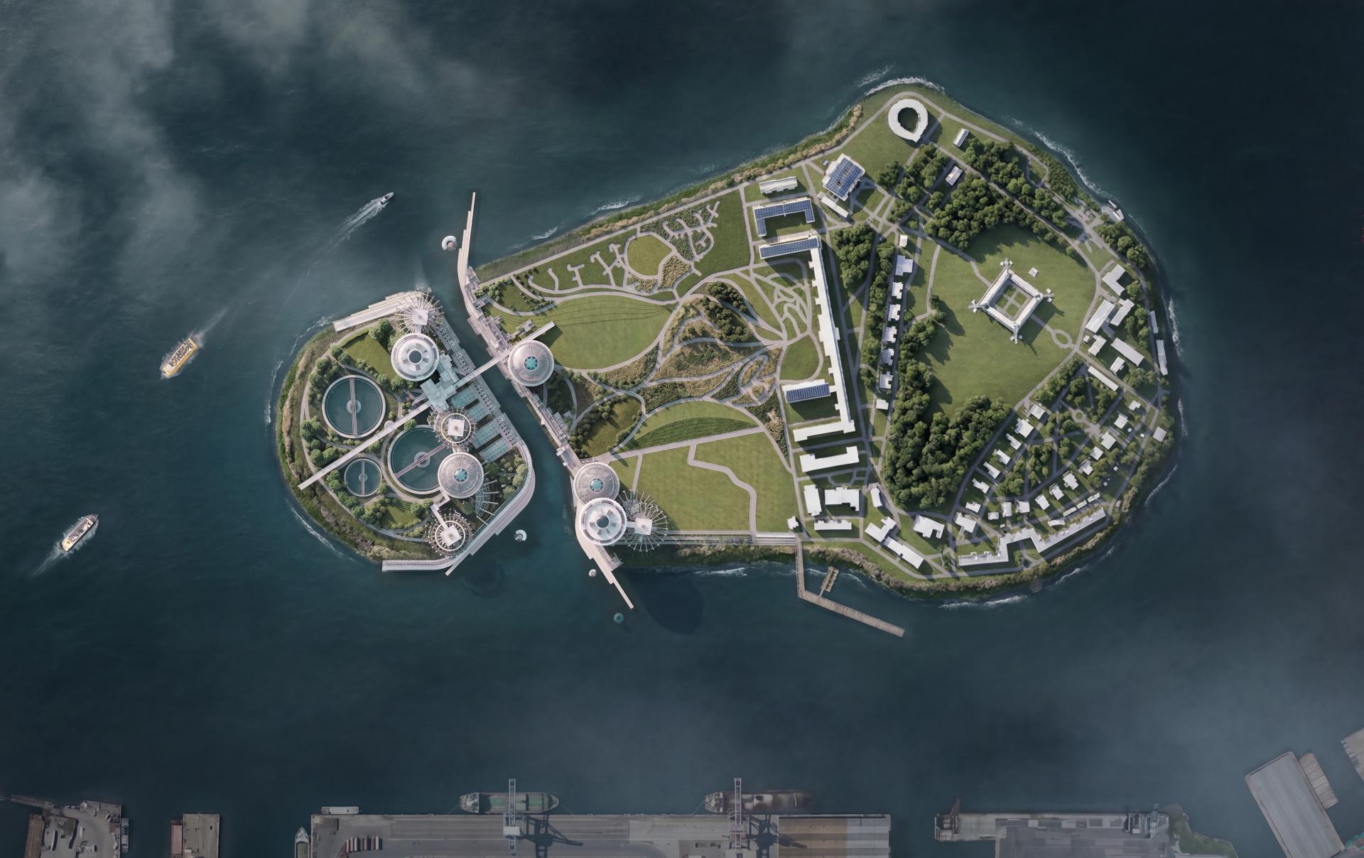 London Design Awards Winner - Governors Island: Self-Sustaining Micro Ecological Island