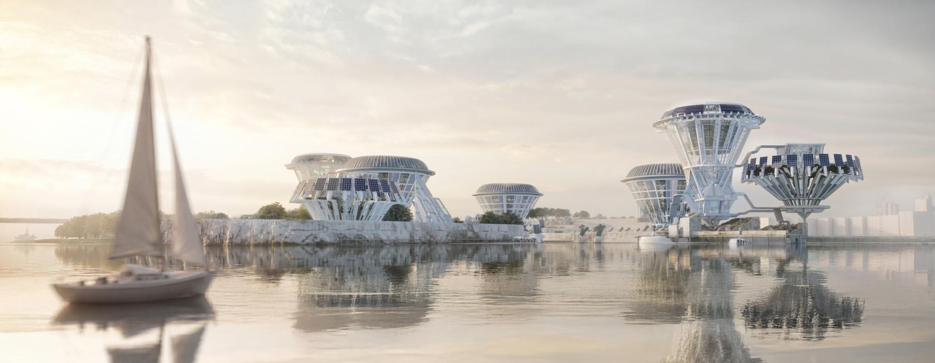 London Design Awards Winner - Governors Island: Self-Sustaining Micro Ecological Island
