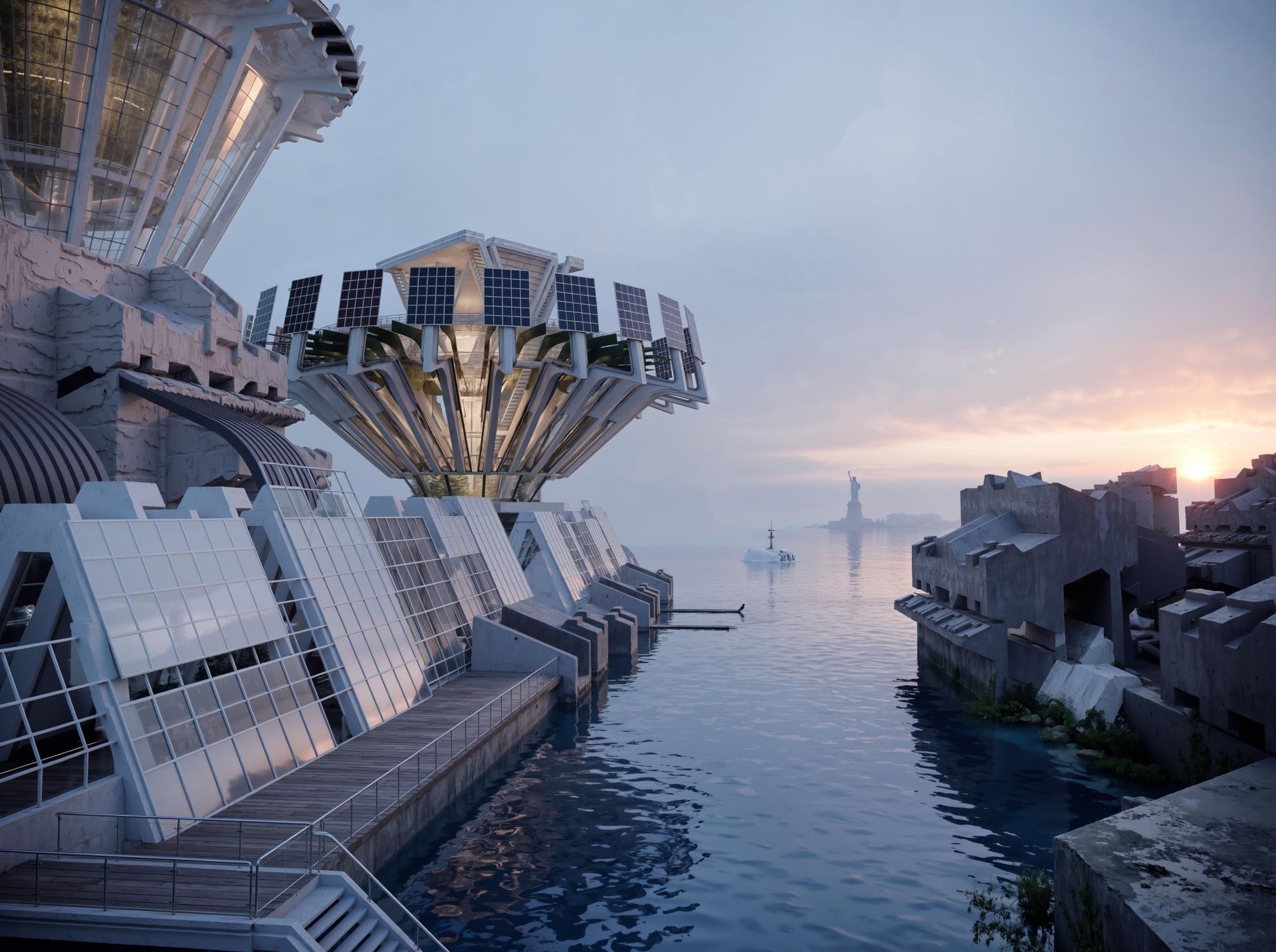 London Design Awards Winner - Governors Island: Self-Sustaining Micro Ecological Island