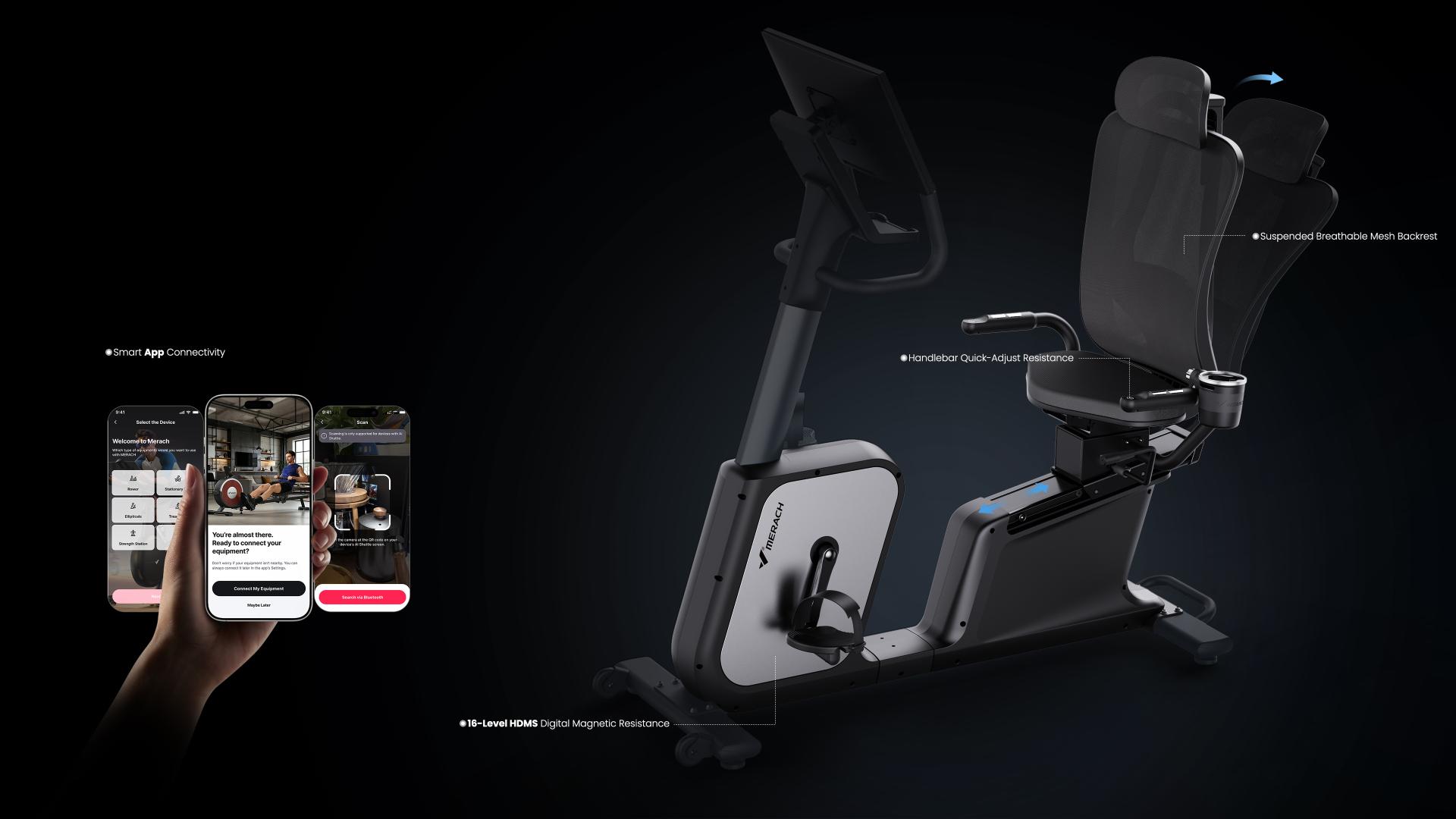 London Design Awards Winner - Merach NovaBike S700 Aura Recumbent Bike