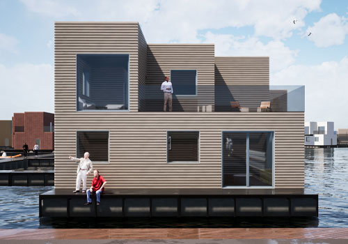 Rome Design Awards Winner - Jie Lai - Smart Manufacturing - Floating House Module with Straw Bale